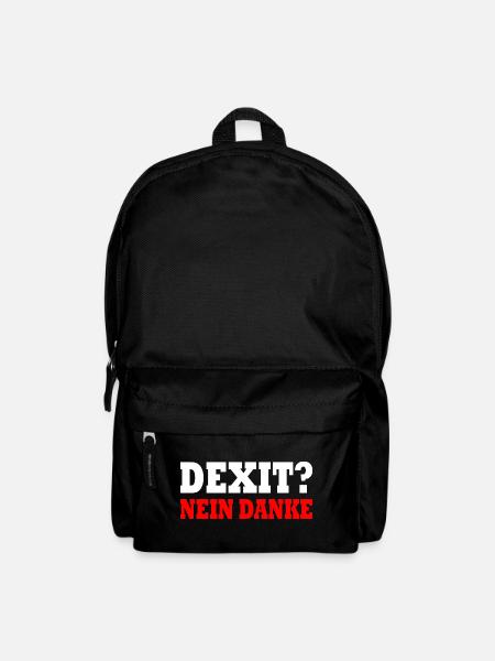 Dexit nein danke - Rucksack - Schwarz