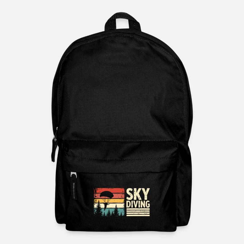 Skydiving Vintage Retro Sonnenuntergang - Rucksack - Schwarz