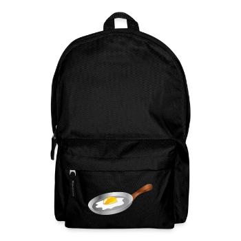 Spiegelei in Pfanne – Frühstück mit Retro-Charme - Rucksack - Schwarz - Vorne