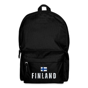 Drapeau de la Finlande, fierté finlandaise - Sac à dos - noir - Devant