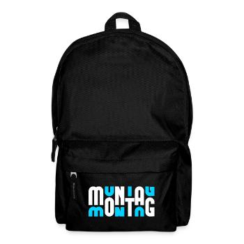 Motif Monday Blanc/Cyan - Sac à dos - noir - Devant
