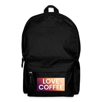 Kaffee Liebe im Farbverlauf - Rucksack - Schwarz - Vorne