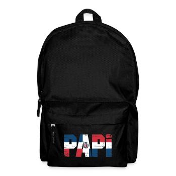  Papi Dominikanische Flagge – Stolzer Papa aus der - Rucksack - Schwarz - Vorne