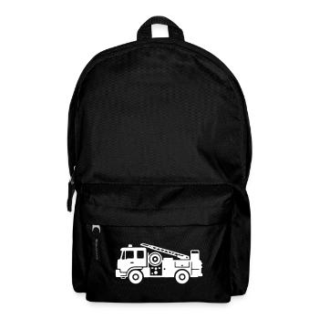 Fire Brigade Car Fire Truck Icon Vector - Backpack - black - Front