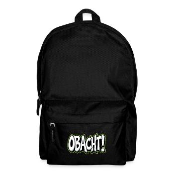 Caution Bavarian Saying Dialect Warning - Backpack - black - Front