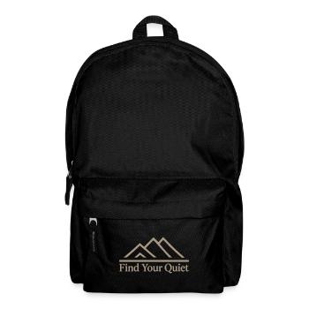 Find Your Quiet Berge Natur Entspannung - Rucksack - Schwarz - Vorne