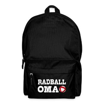 Radball, OMA, Radballer, Hallenradsport - Rucksack - Schwarz - Vorne
