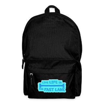 La vie dans la piscine flottante à toute vitesse, drôle de diction - Sac à dos - noir - Devant