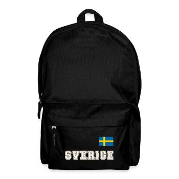 SCHWEDEN - SVERIGE Trikot Look - Flagge auf Brust - Rucksack - Schwarz - Vorne