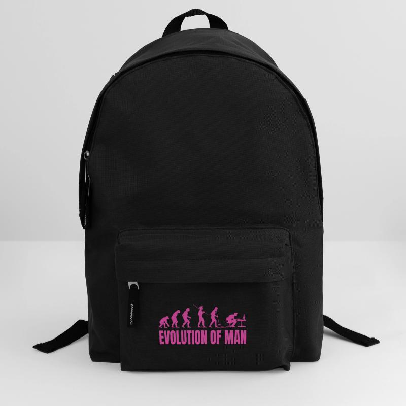 Evolution of Man Programmer Computer Science pink Backpack
