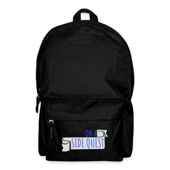 On A Side Quest Gaming Adventure Spruch Logo Text - Rucksack - Schwarz - Vorne
