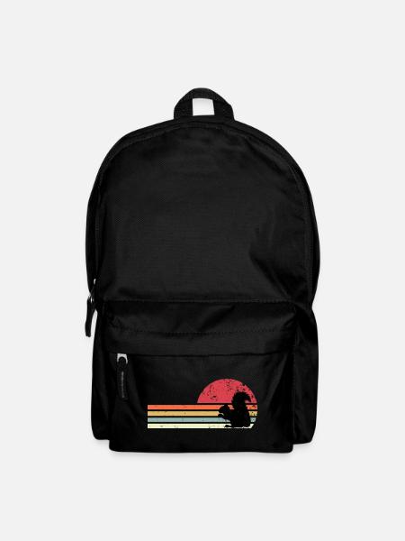 Retro-Eichhörnchen - Rucksack - Schwarz