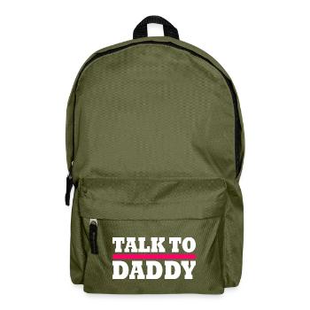 Talk to daddy - Backpack - olive green - Front