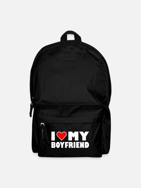 love my I heart my boyfriend - Backpack - black