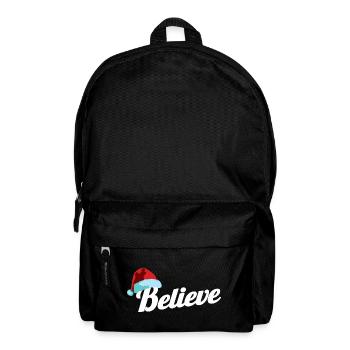 Santa Claus Hat Believe In Santa Xmas Party Geschenk - Rucksack - Schwarz - Vorne