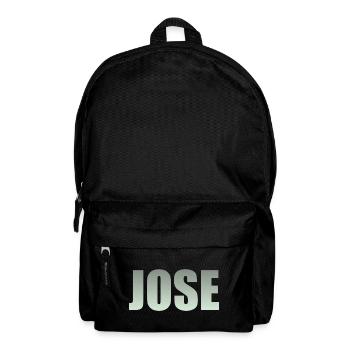 First name: Jose in green - Backpack - black - Front