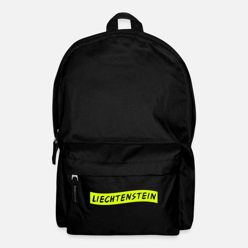 Liechtenstein Schriftzug Flagge Vektorgrafik - Rucksack - Schwarz