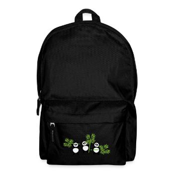 Kawaii Panda mit Bambus – Spaßiges und zartes Muster - Rucksack - Schwarz - Vorne