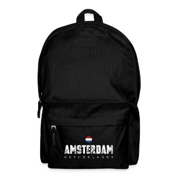 Amsterdam Typographie audacieuse en détresse - Sac à dos - noir - Devant
