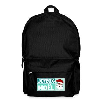 PÈRE NOËL. NOËL. JOYEUX NOËL. MERRY CHRISTMAS - Sac à dos - noir - Devant