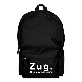 Zug Koordinaten Schweiz Zuger Zugerin - Rucksack - Schwarz - Vorne
