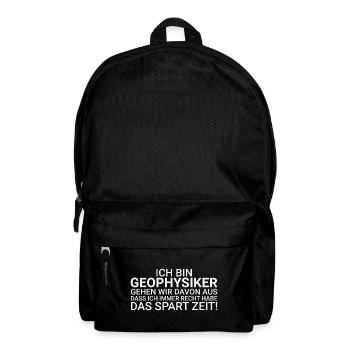 Geophysiker Zeit Sparen Geophysik - Rucksack - Schwarz - Vorne