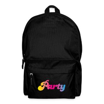 Party Verlauf feiern Mallorca farbenfroh Farbe Fun - Rucksack - Schwarz - Vorne