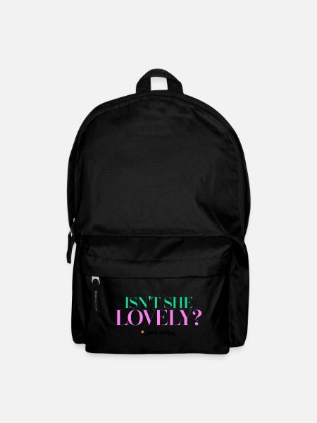 Isn't She Lovely – Inspirational Beauty Graphics - Backpack - black