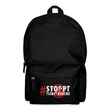Animal welfare STOP ANIMAL TESTING FUNNY - Backpack - black - Front