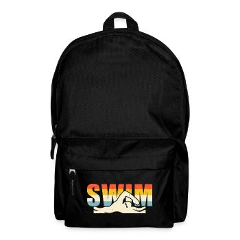 Schwimmen Wassersport Schwimmer Geschenke - Rucksack - Schwarz - Vorne