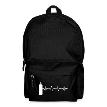 Boxer_2_EKG_weiss - Rucksack - Schwarz - Vorne