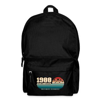 37th Birthday 1988 Vintage 1988 Retro Sunset - Backpack - black - Front