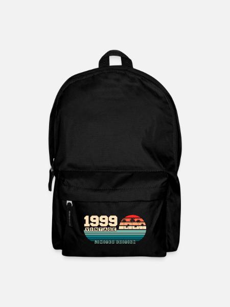26th Birthday 1999 Vintage 1999 Retro Sunset - Backpack - black
