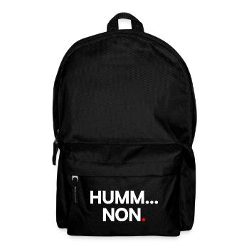 SUMM... NEIN | Minimalistischer humoristischer Ausdruck - Rucksack - Schwarz - Vorne