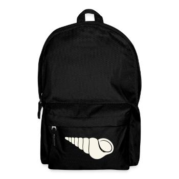 Coastal spiral shell sketch - Backpack - black - Front