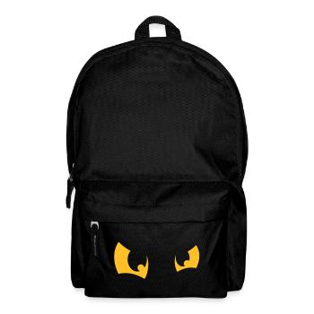 Zwei leuchtende Comic Augen - Rucksack - Schwarz - Vorne