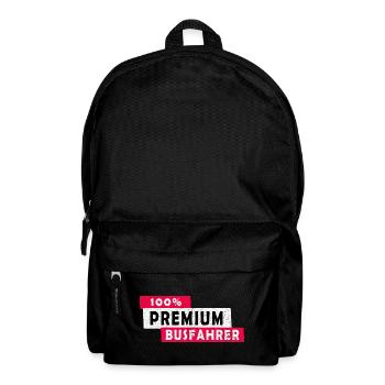 100% Premium Busfahrer Design / Geschenkidee - Rucksack - Schwarz - Vorne