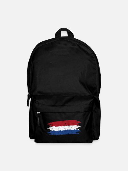 Holländische Flagge Pinselstriche T-Shirt - Rucksack - Schwarz
