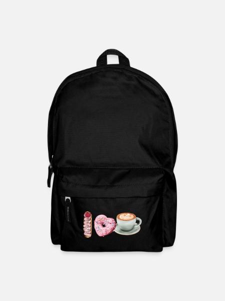 I Love Coffee First Zuerst Kaffee Morgens - Rucksack - Schwarz