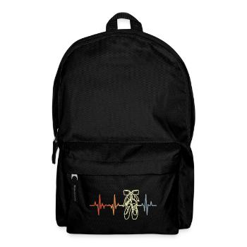 Vintage Ballet Shoes Cardiogram - Backpack - black - Front