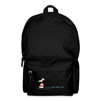 Drollige Möwe Will Meer Zeit - Rucksack - Schwarz - Vorne