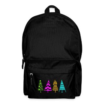 Illustration d’arbre de Noël coloré - Sac à dos - noir - Devant