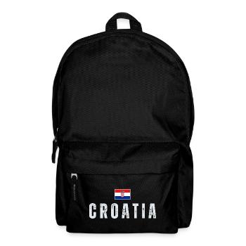 Croatian flag, I love Croatia - Backpack - black - Front