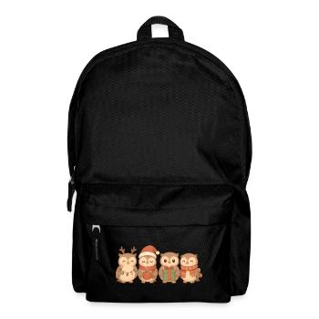 Chouettes pour enfants, garçons et filles, Noël - Sac à dos - noir - Devant