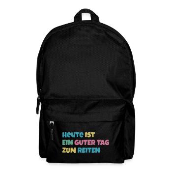 Aujourd'hui est une bonne journée pour faire du vélo. - Sac à dos - noir - Devant