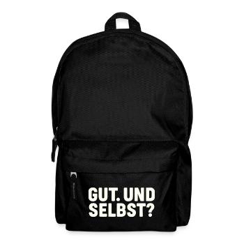 GUT. UND SELBST? - Rucksack - Schwarz - Vorne