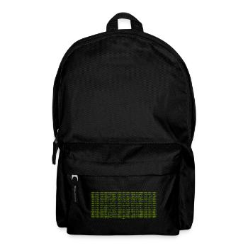 Binärer Humor: 10 Arten von Menschen - Rucksack - Schwarz - Vorne