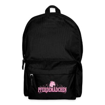 Pferdemädchen Glitzerpony - Rucksack - Schwarz - Vorne