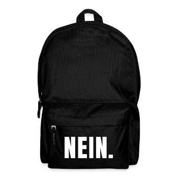 NEIN. | Klares Statement in Typografie - Rucksack - Schwarz - Vorne