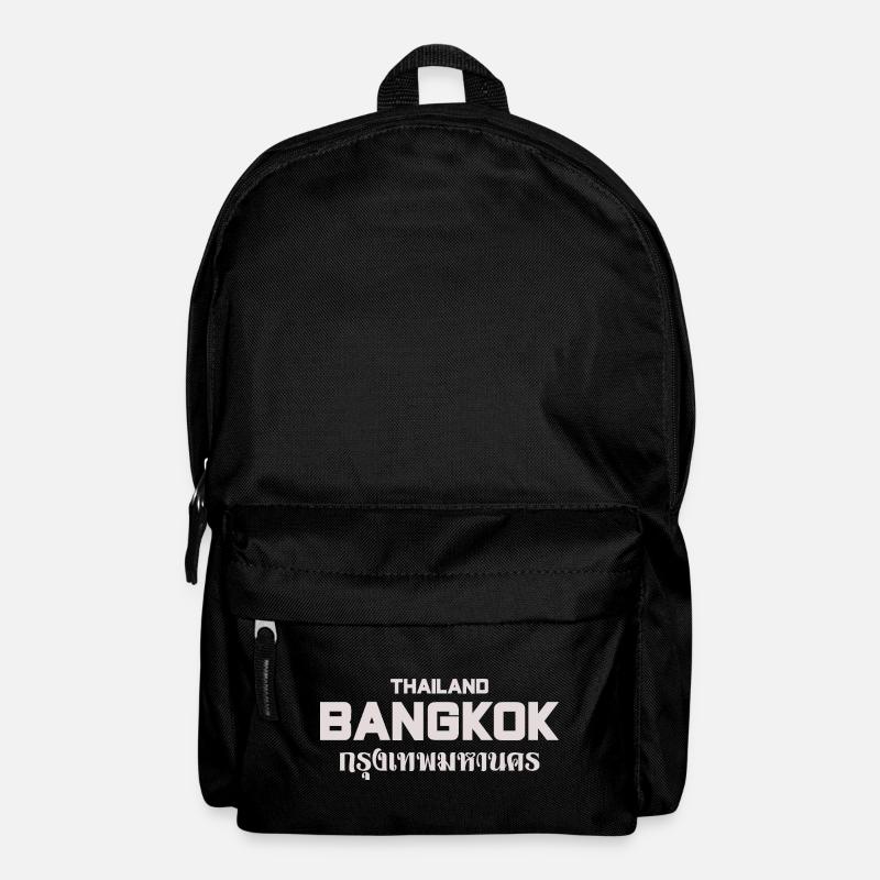 Paysage urbain majuscule de Bangkok - Sac à dos - noir